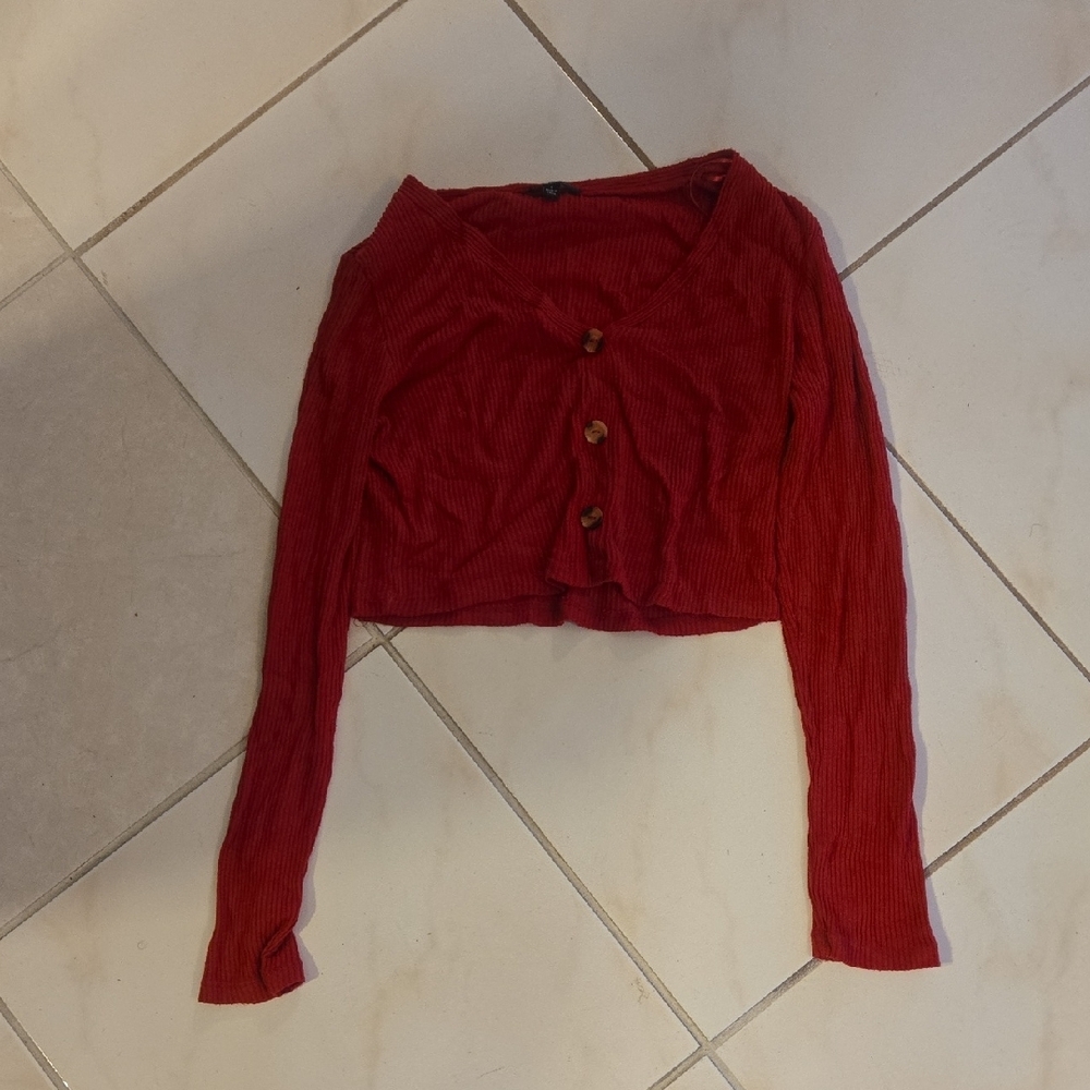 Ambiance Vibrant Red Knit Sweater